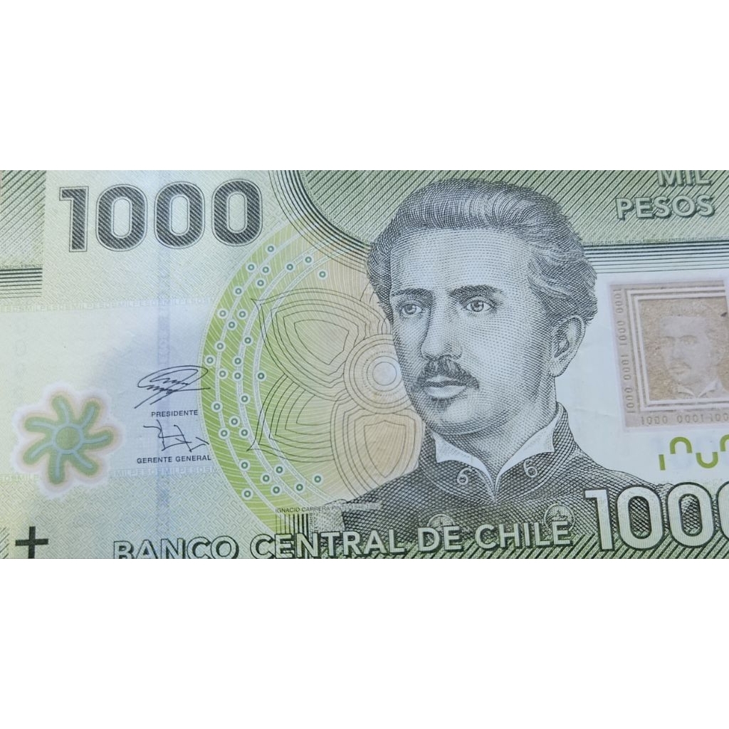 Uang Asing Polymer Negara Chile 1000 Peso Original 100%