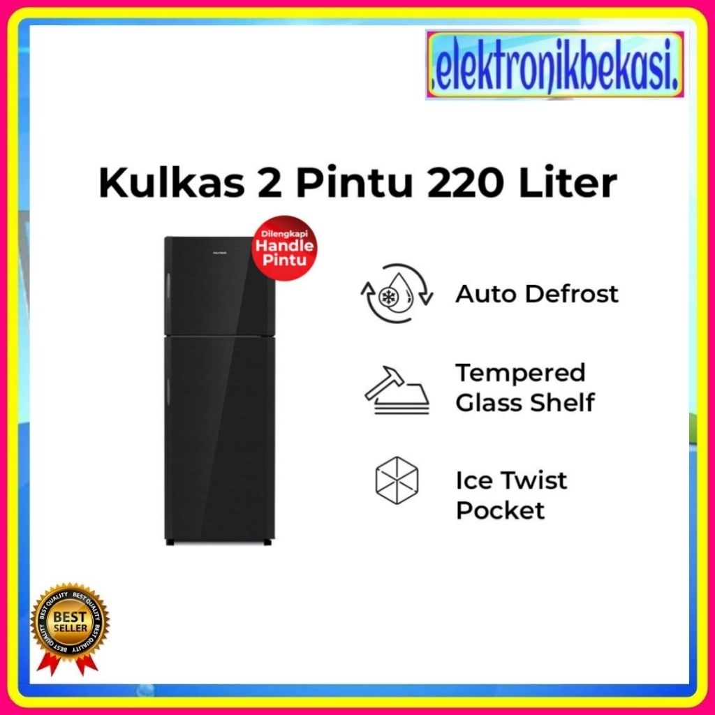 KULKAS POLYTRON PRM 23 DMY / KULKAS POLYTRON 2 PINTU 220 LITER / POLYTRON PRM-23DMY 220 LITER