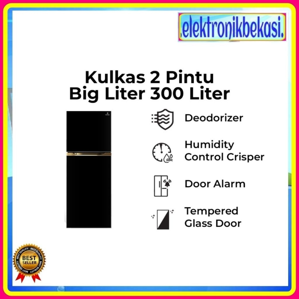 KULKAS POLYTRON PRM 430 X / KULKAS POLYTRON 2 PINTU 300 LITER / POLYTRON PRM-430X 300 LITER
