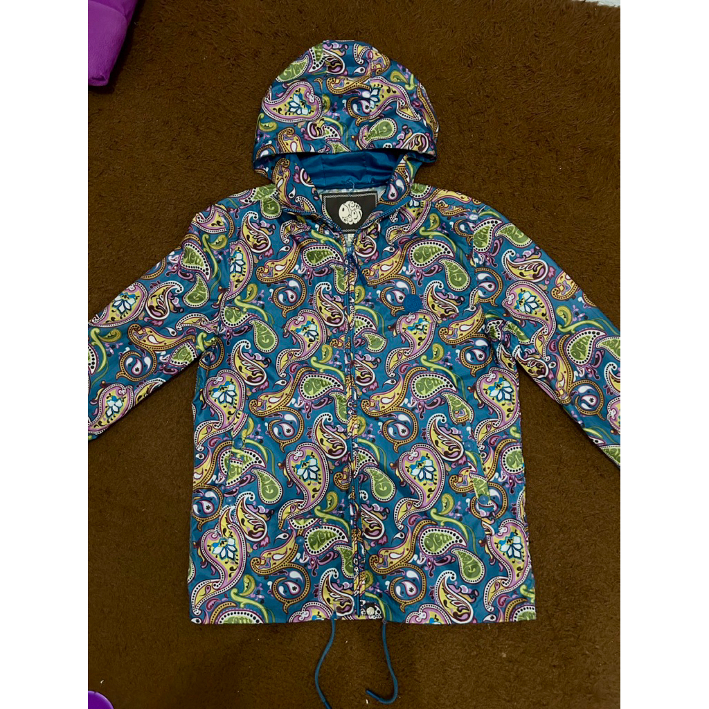 Zipper Hoodie Jacket Pretty Green Paisley Multicolour Sz S