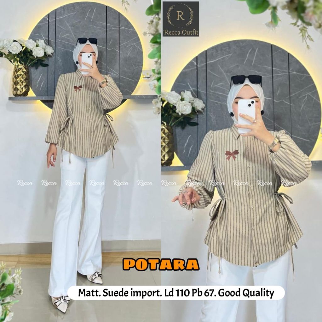 Baju Blouse Wanita Premium Potara Blouse By Athaya Hijab
