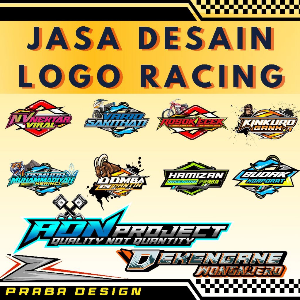 JASA DESAIN LOGO RACING , LOGO PRODUK , LOGO KOMUNITAS DLL