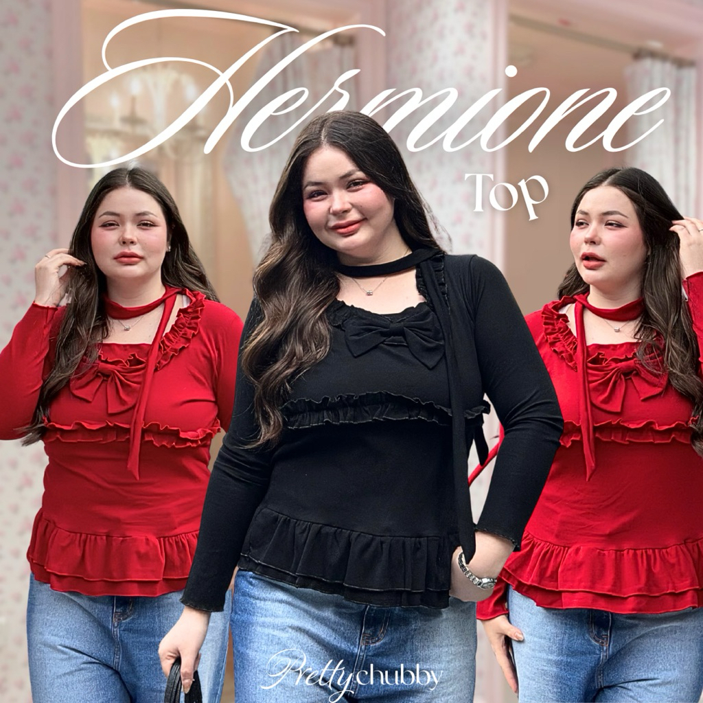 HERMIONE top Big Size - Big size lengan panjang - Atasan big size - Atasan Jumbo - Baju jumbo wanita
