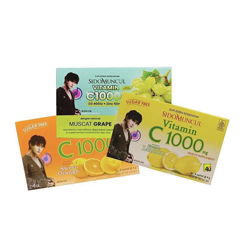 VITAMIN C1000 SIDOMUNCUL SACHET BOX MINUMAN SERBUK COLLAGEN