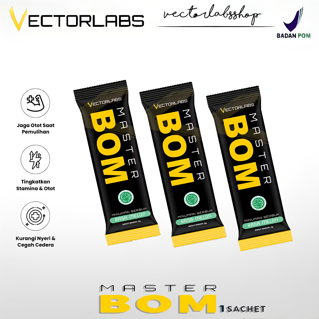 Vectorlabs Master BOM Kemasan 1 Sachet BCAA Vectorlabs BPOM