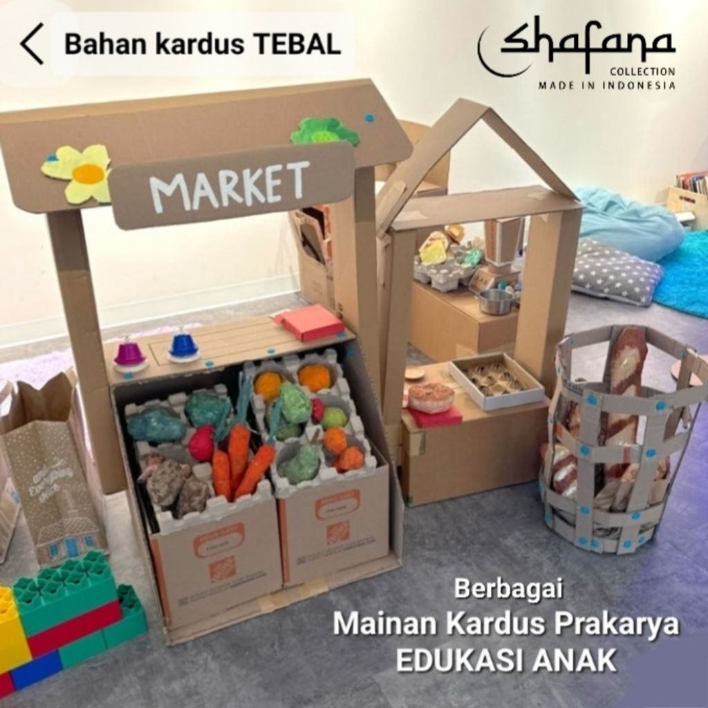 [SHAFANA Preloved] MAINAN KARDUS EDUKASI ANAK | DIY PRAKARYA SEKOLAH PAUD - SD Kreasi kerajinan