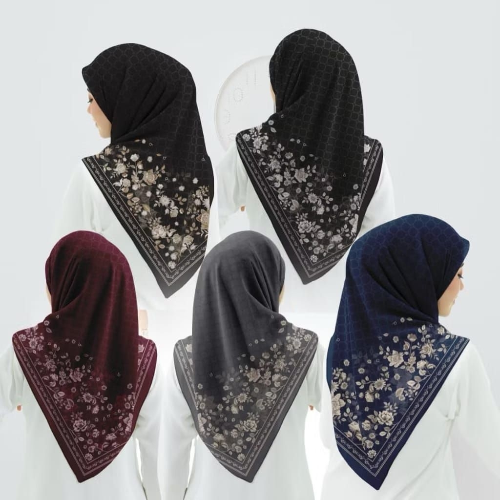 AZZAHRA-Hijab Segi Empat Motif Voal premium printing
