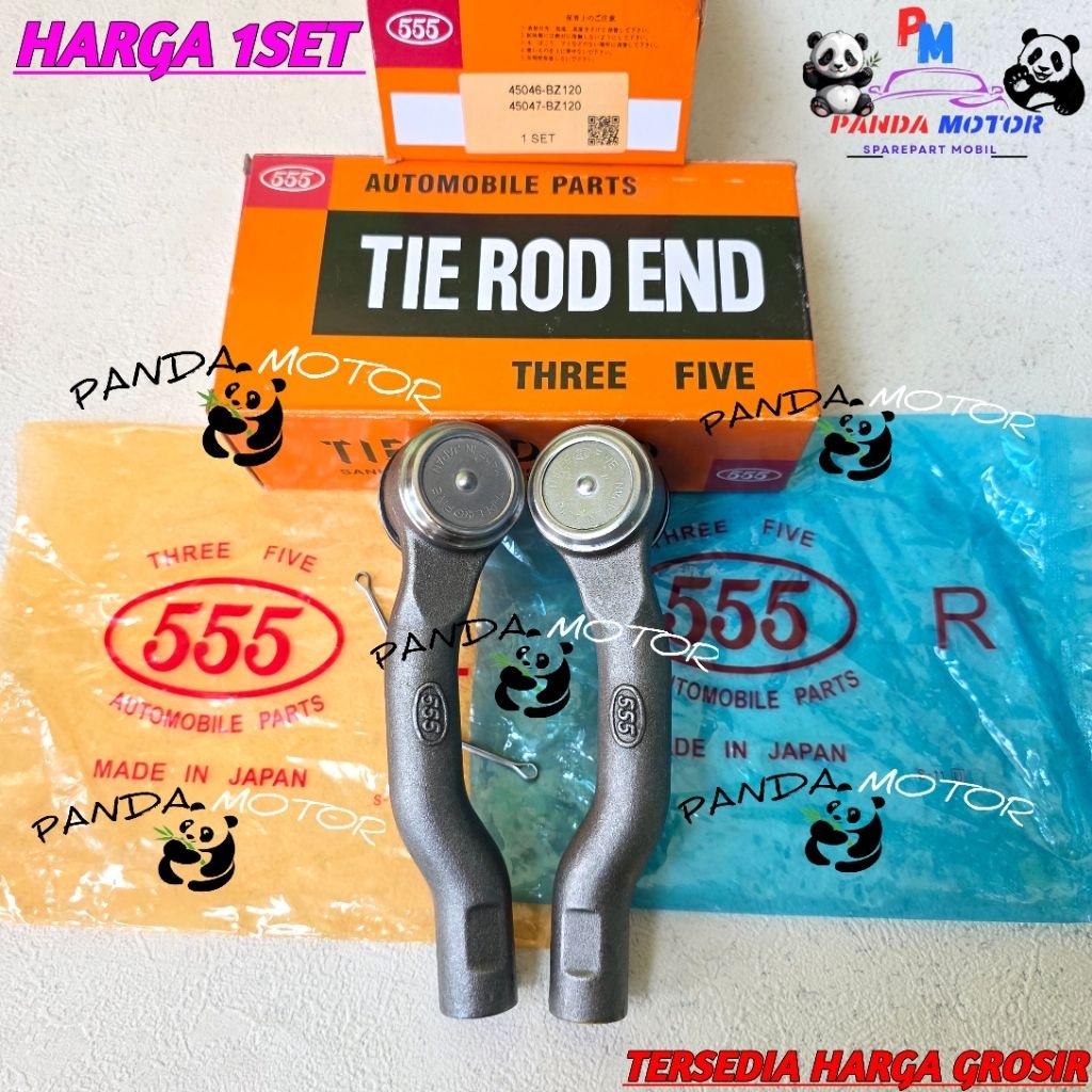 TIE ROD END ALL NEW AVANZA XENIA 2022 2023 2024 2025 UP 45046/7-BZ120 555 JAPAN ASLI ORIGINAL 1SET