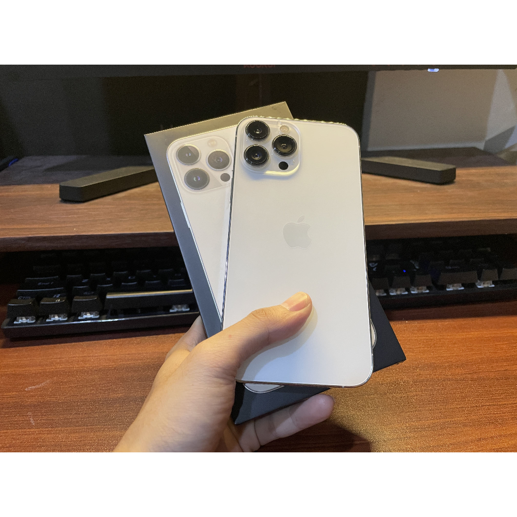 IPHONE 13 PRO MAX SILVER 128 GB RESMI IBOX SECOND