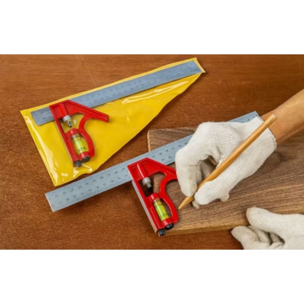 Penggaris siku/ Penggaris kombinasi/ Penggaris siku waterpass