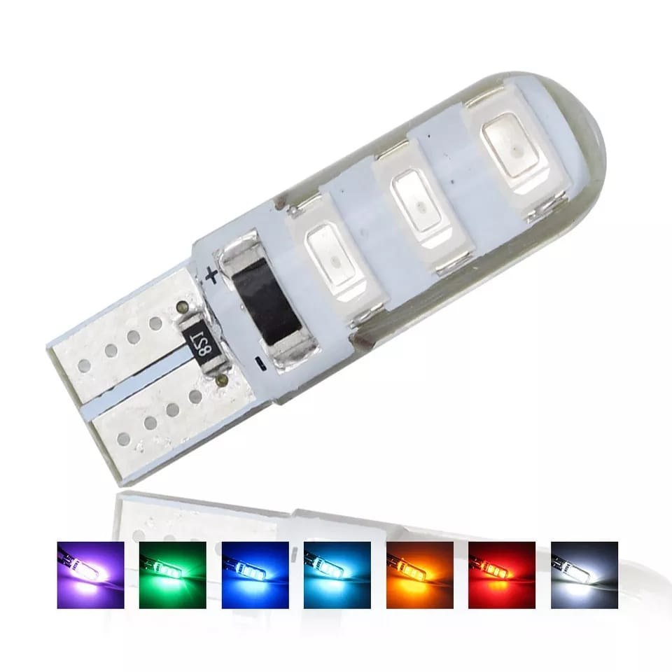 Lampu Senja LED T10 Jelly 6 LED Mata Kedip Flash kedip Lampu Senja Flash / Kedip 6LED Motor Mobil Ke