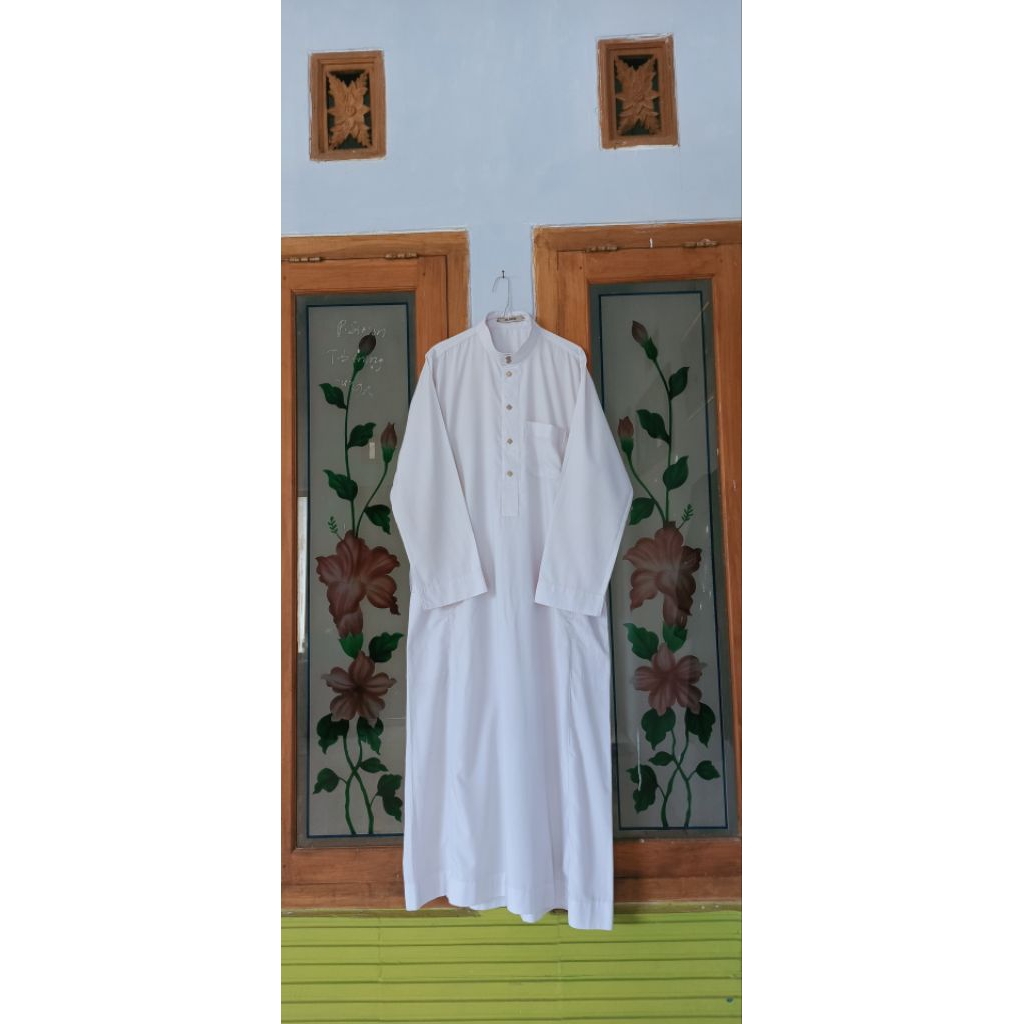 GAMIS PRIA PUTIH PL BRAND ALLEBAS 1