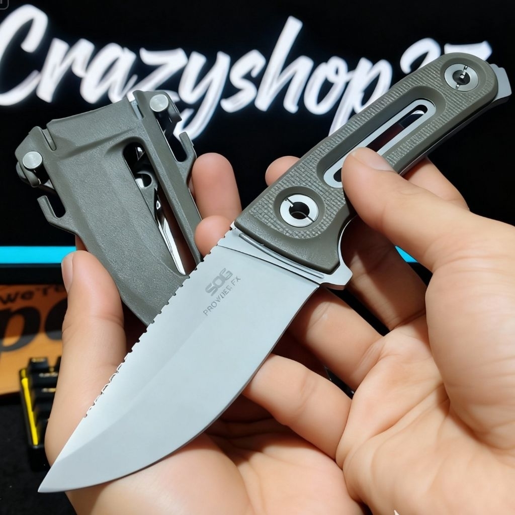 Pisau Survival SOG fulltang Baja Anti Karat / Pisau survival