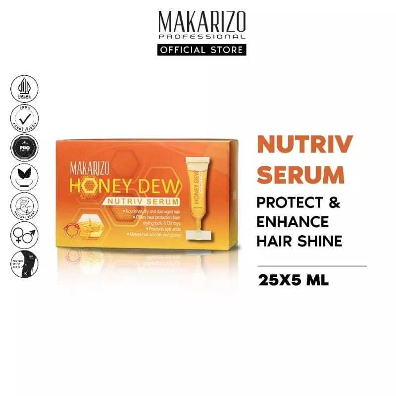 Makarizo Honey Dew Nutriv Serum 25 x 5ml Hair Serum / Serum Rambut