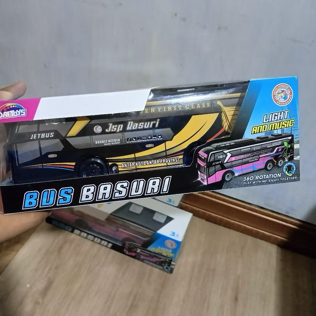 MAINAN Mobil busuri tololet musik dan lampu ukuran besar