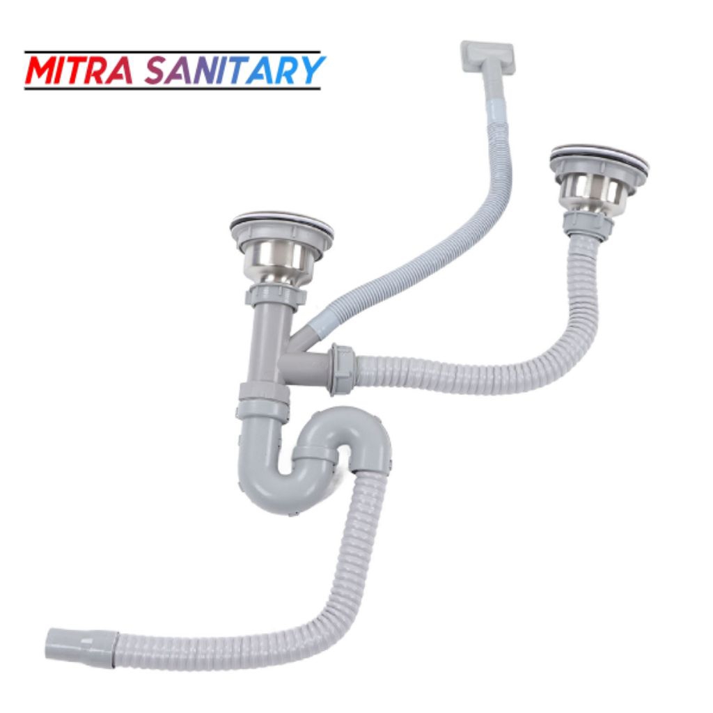 Selang Pembangunan Kitchen Sink Overflow Double + Afur