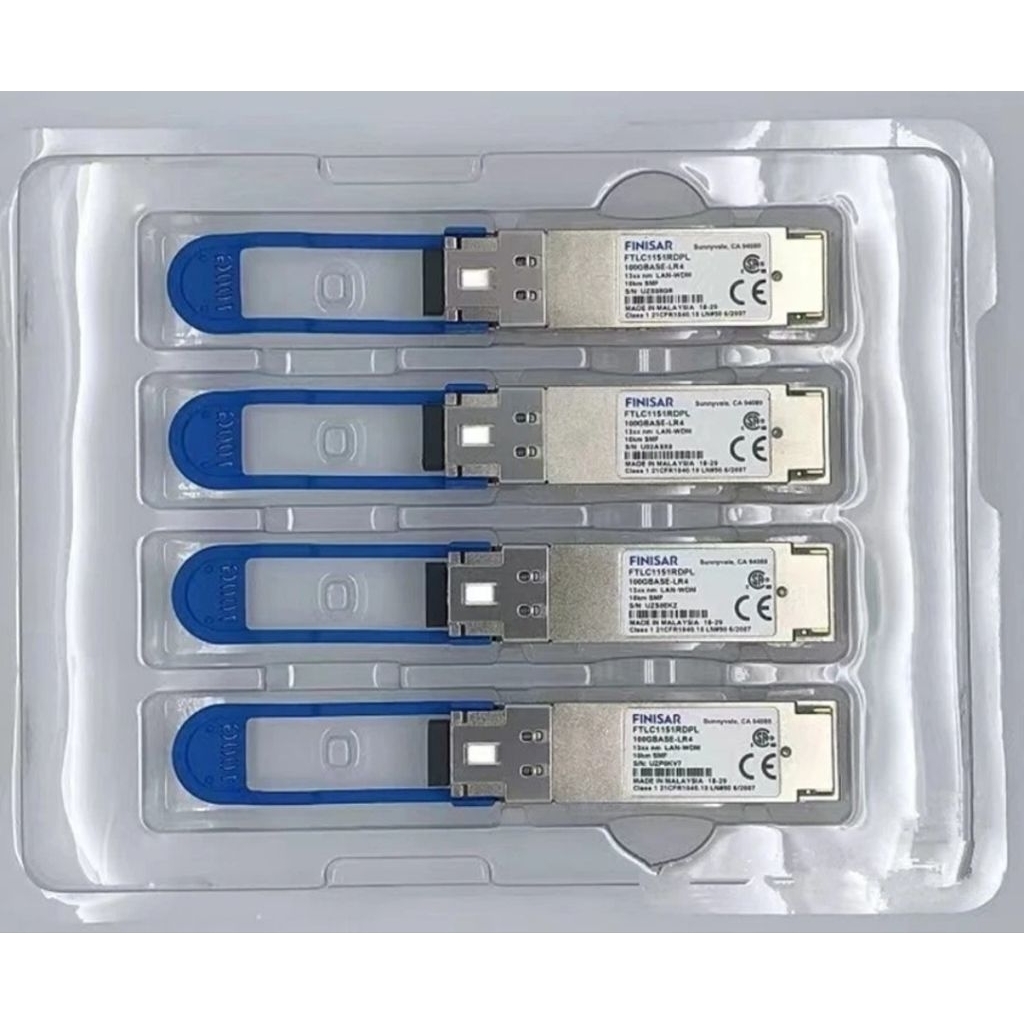 QSFP+ FINISAR 100G LR4 1310nm 10KM SMF LC DUPLEX COMPATIBLE HUAWEI CISCO JUNIPER ZTE DLL
