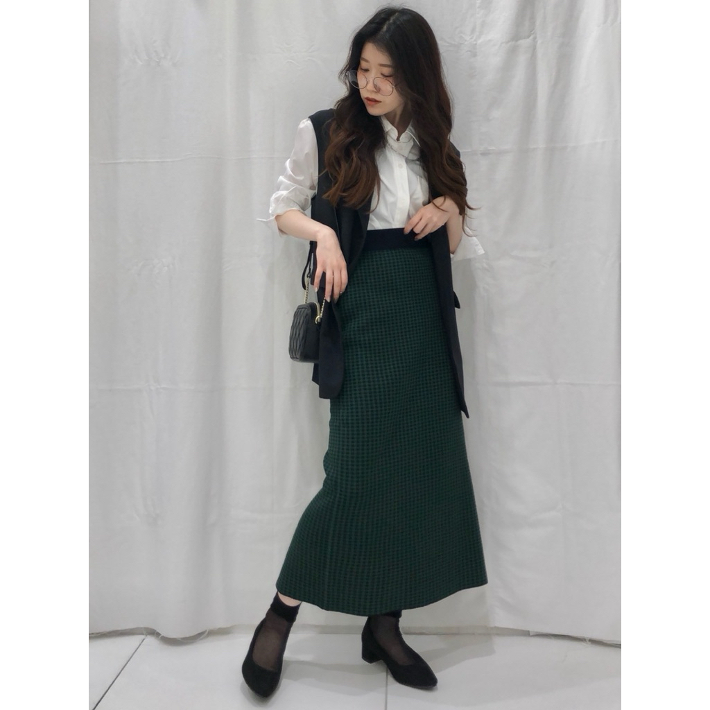 Rok GU uniqlo rajut HS green