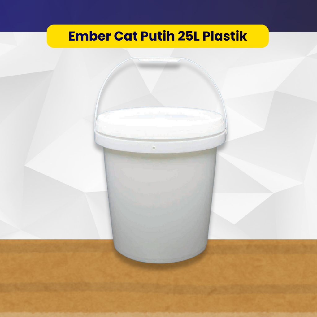 Ember / Kaleng Cat Putih Seng Dan Plastik 25kg 25L