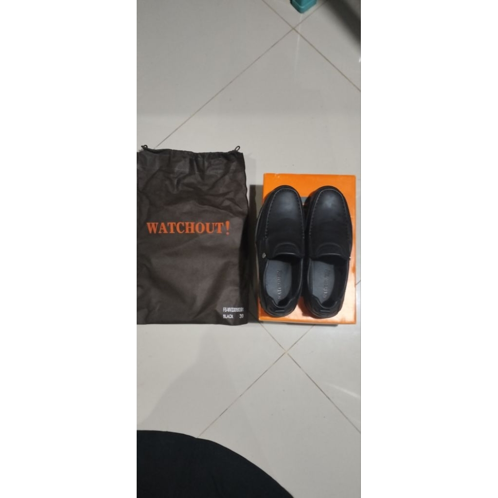 Watchout Sepatu Pria Sepatu Kantor Sepatu Kerja Hitam