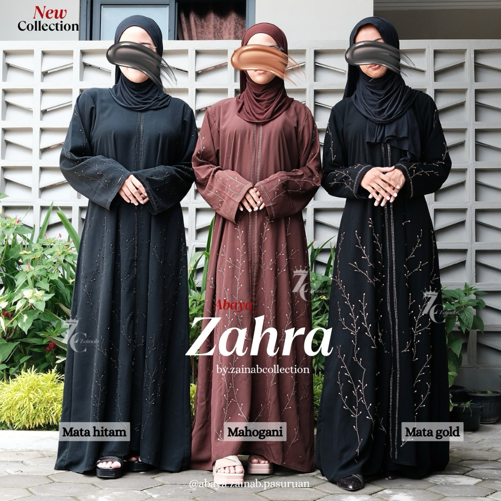 ( SPECIAL PAYDAY SALE ABAYA ZAHRA ) black remaja by zainab collection