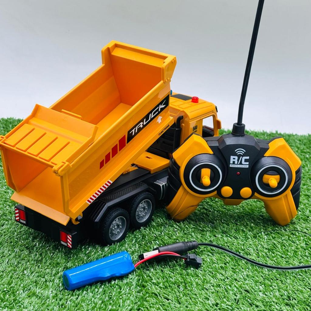 New Arrival Mainan mobil remot truk sampah / mobil remot truk derek / crane and dump truck