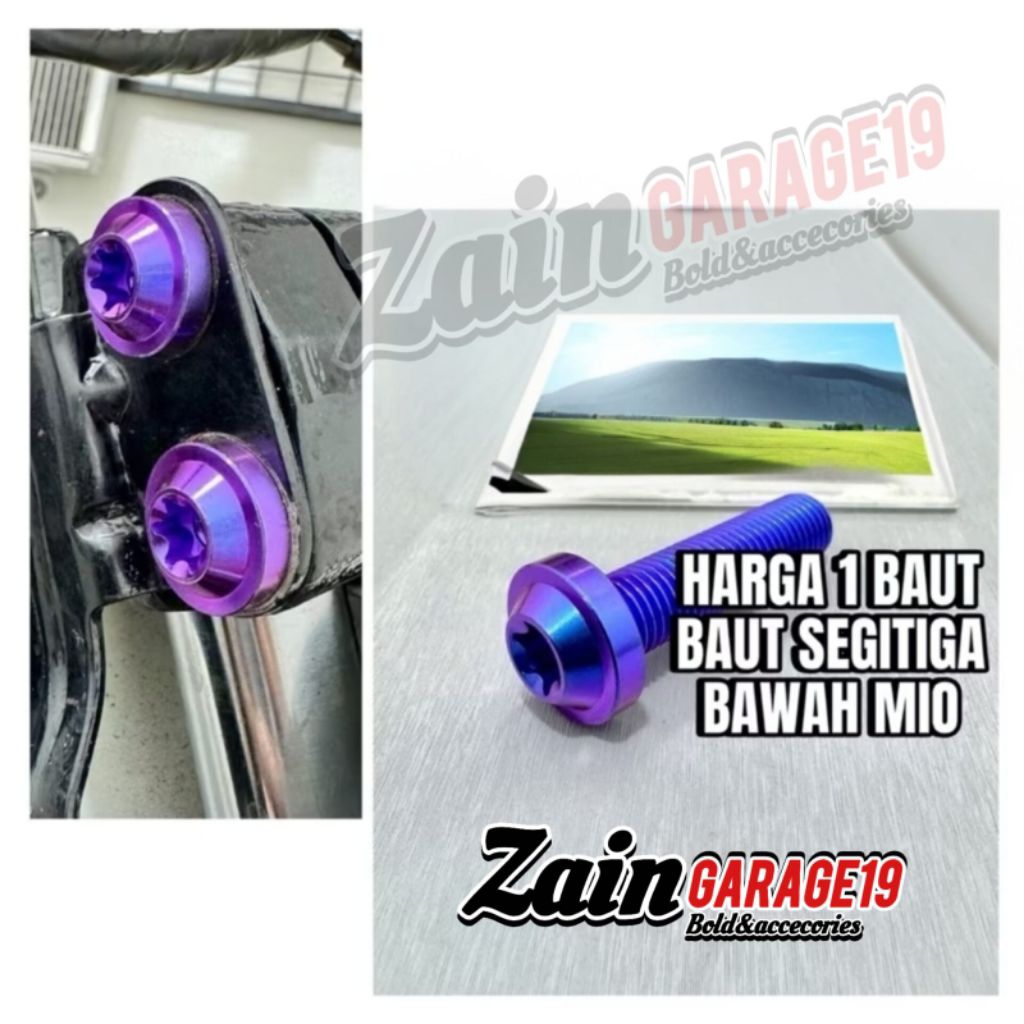baut titanium segitiga bawah Mio sporty Mio smile titanium original  Vietnam (1pcs)