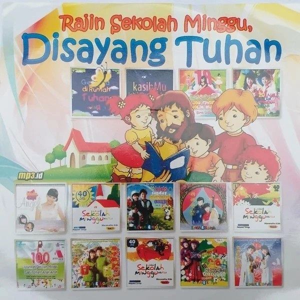 Kaset MP3 Rohani Lagu Sekolah Minggu Rajin Sekolah Minggu Sunday School Kids Song