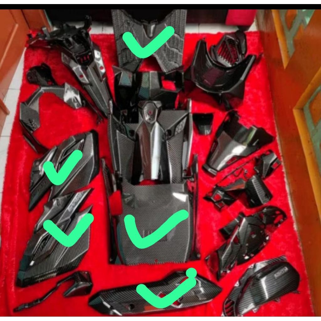 COVER FULL BODY KASAR VARIO 125 150 ESP LED K59 OLD CARBON WTP