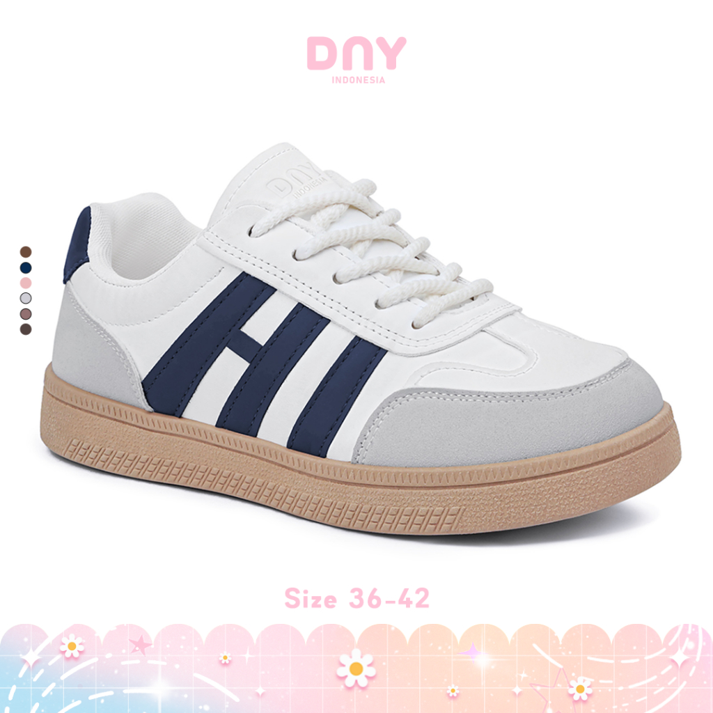 Sepatu DNY Sneakers Wanita Kekinian Sepatu Cewek Terbaru Sepatu Perempuan Import ala Korea  SP-363D