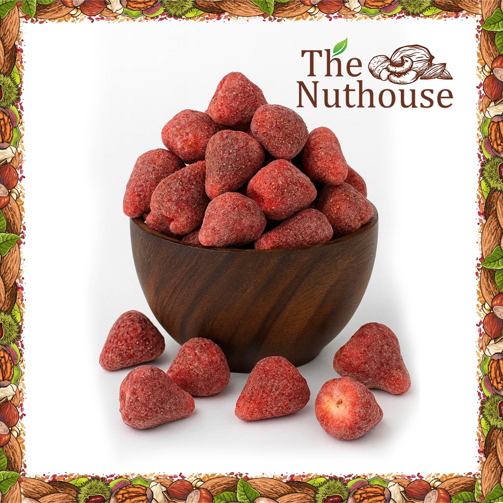 FREEZE DRIED STRAWBERRY / Buah Strawberi Kering Beku [Premium Snack Fruit]