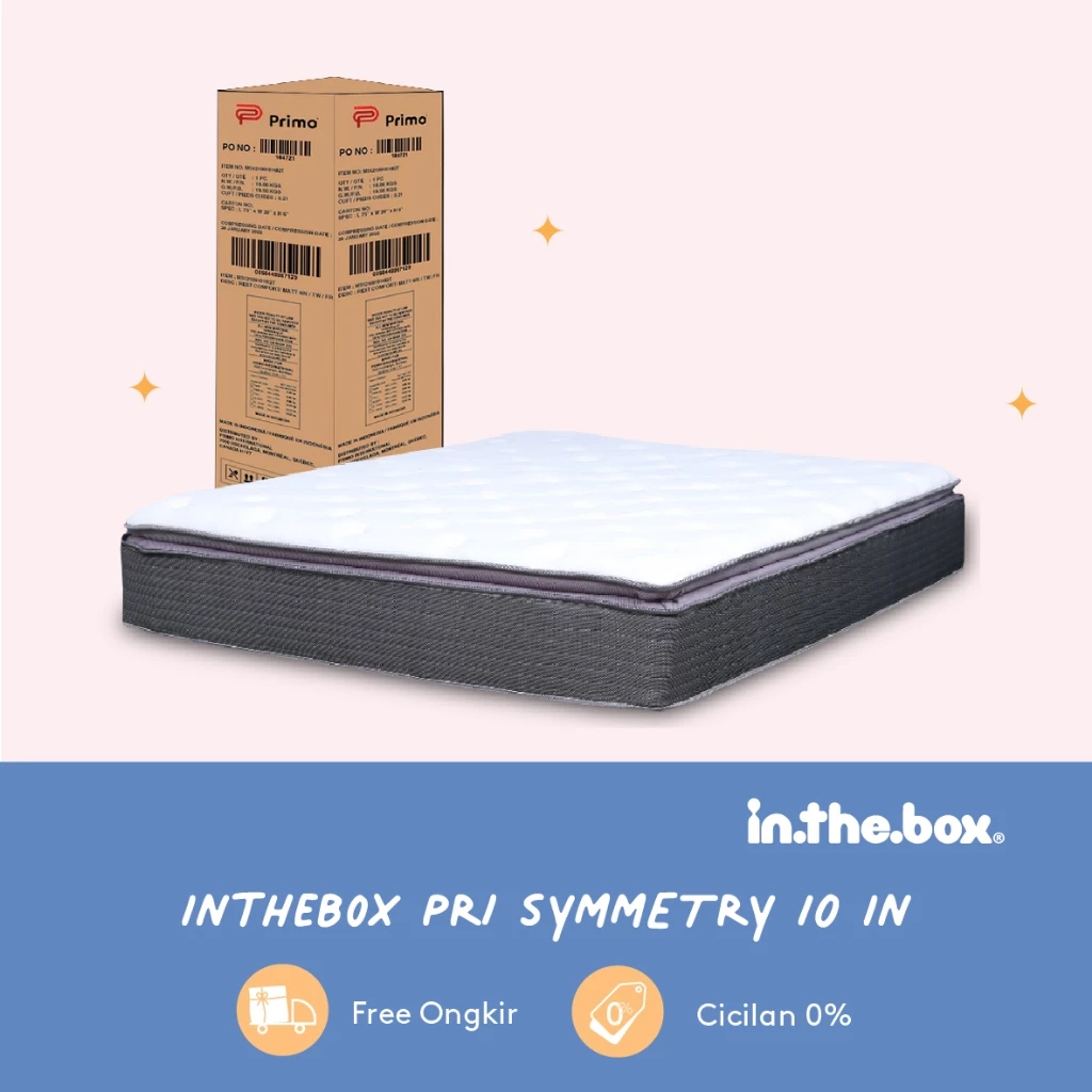 INTHEBOX-PRI x Bienesstuff - SYMMETRY10 /10IN MATT /QN - KASUR MATRAS INTHEBOX