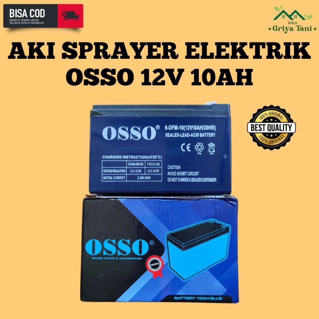 Aki Osso Original / Baterai Sprayer Electric 12V 10AH