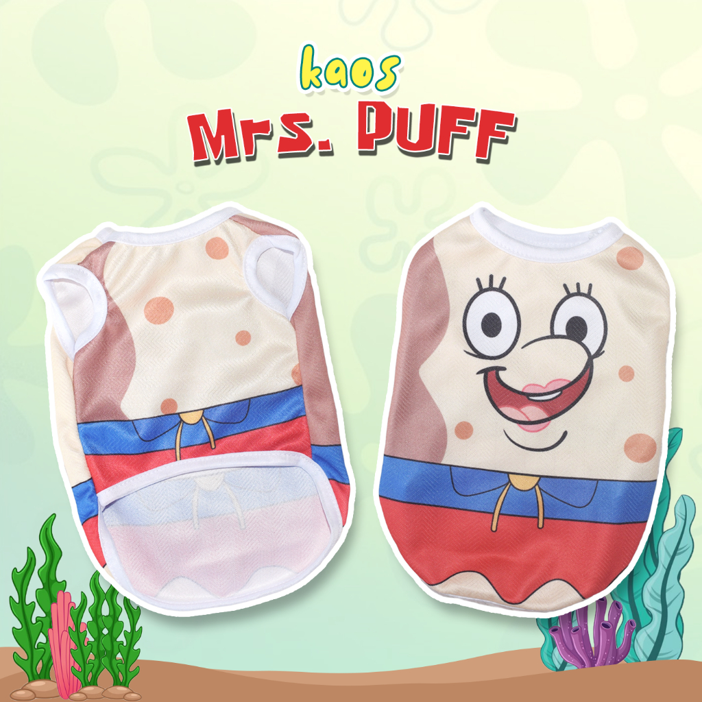 Baju Kucing Lucu Kostum Nyoya Puff Mrs Puff Spongebob Squarepants Untuk Kucing Anjing Monyet