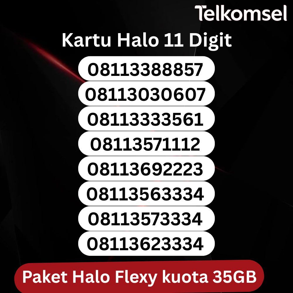 KARTU HALO / KUOTA MURAH / KUOTA MURAH TELKOMSEL / NOMOR CANTIK / NOMOR 10 DIGIT