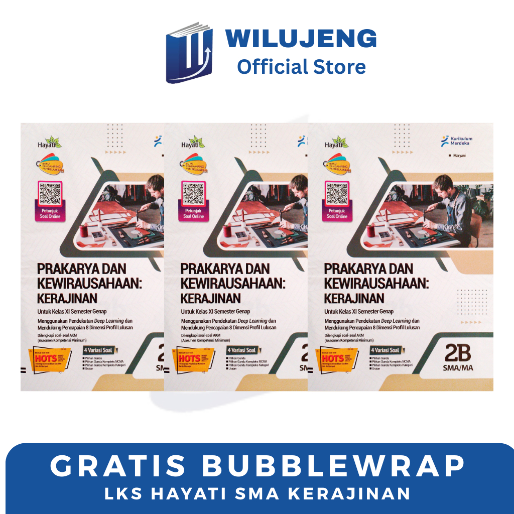 LKS Hayati Prakarya & Kewirausahaan PKWU KERAJINAN Kelas 10, 11, 12 Semester Ganjil & Genap SMA MA P
