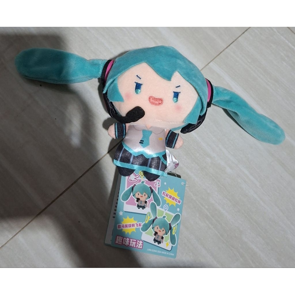 hatsune miku spinning hair plush ori miniso