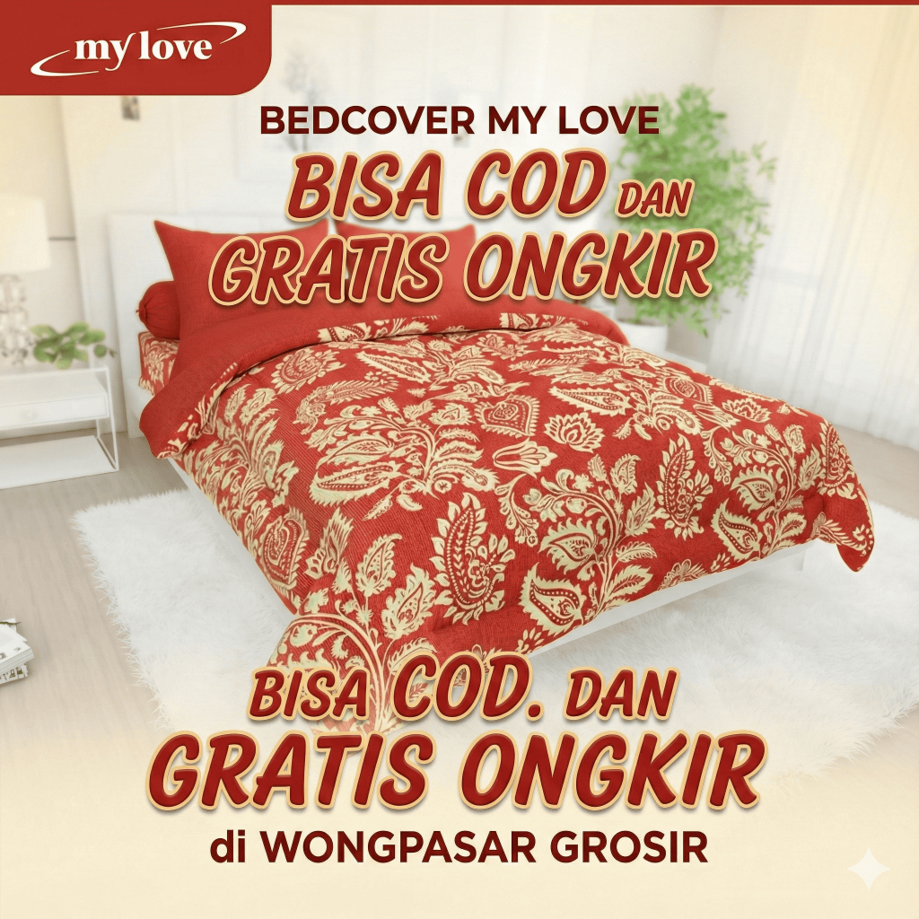 BEDCOVER MY LOVE 180 X 200 (Sprei Flat)
