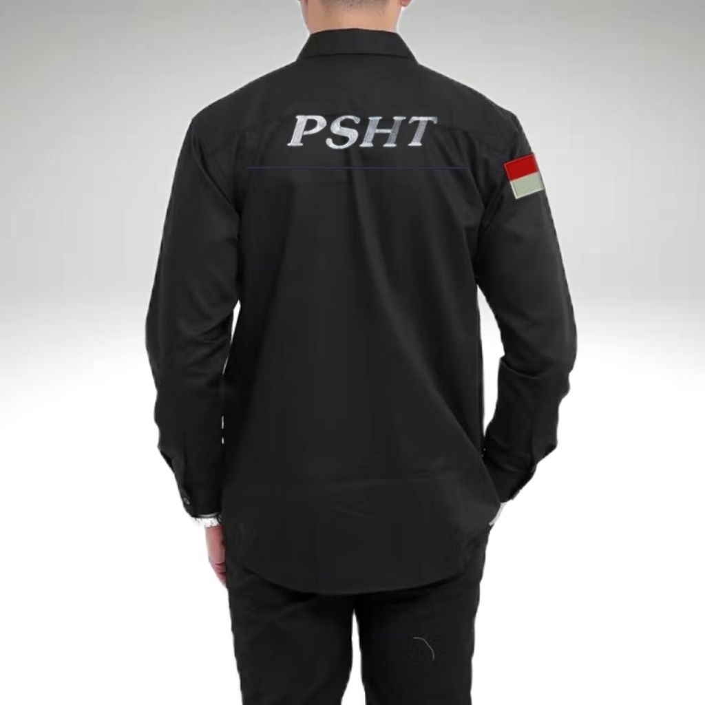 Kemeja Bordir PSHT Terate Lengan Panjang