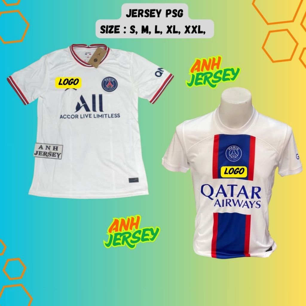 (JERSEY) BAJU BOLA SEPAK BOLA (PSG) HOME AWAY 3RD 4TH 2021 2022 2023
