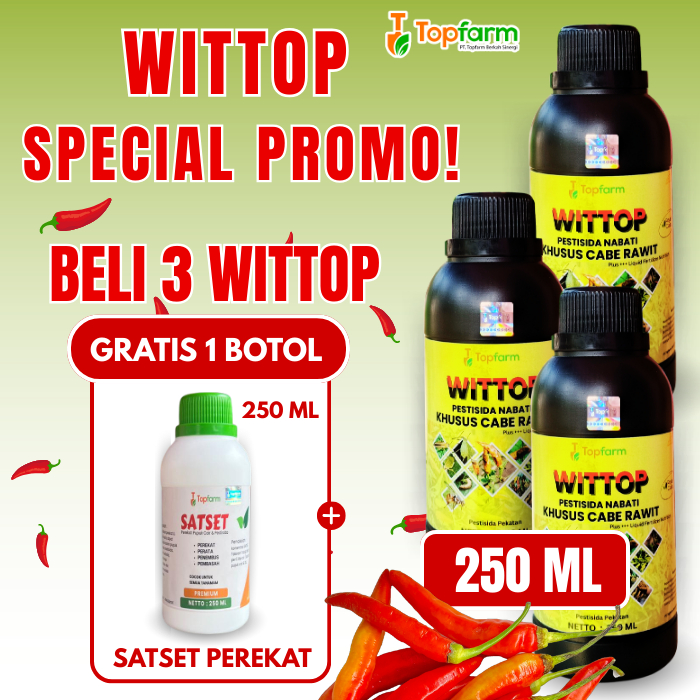 Promo Beli 3 Gratis Perekat 250 ML / Pestisida Nabati Cabe Rawit / Obat Hama Cabe Rawit / Pembasmi H