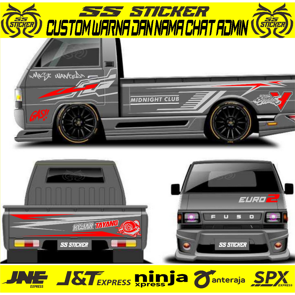 Stiker Mobil L300 Stiker L300 Racing Motorsport Full Body Stiker Cutting Variasi Body Mobil Mitsubis