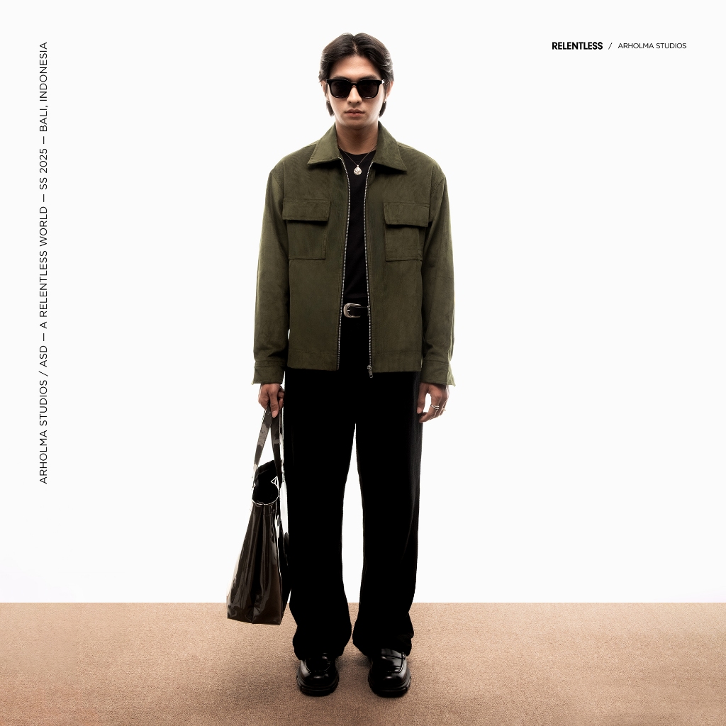 Arholma Studios - Corduroy Zip Jacket 'Hiraeth' Olive