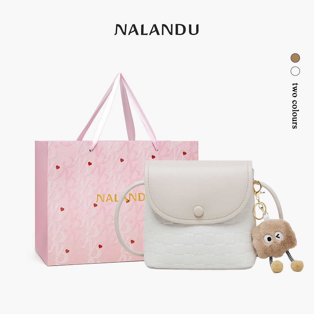 NALANDU Tas Selempang Wanita 2026 Lucu & Elegan, Slingbag Tas Bahu Tali Panjang Mini Fashion dengan 