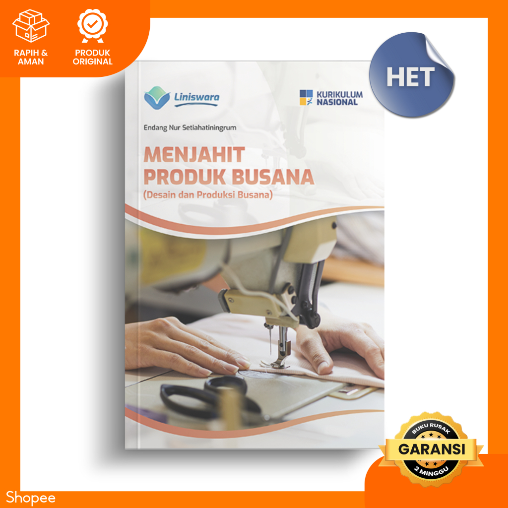 Buku SMK HET Menjahit Produk Busana (Desain dan Produksi Busana)
