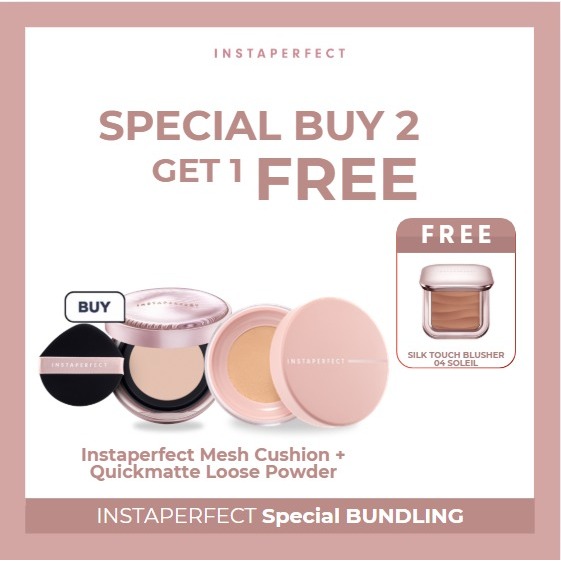 Wardah Instaperfect Quickmatte Loose Powder 9gr Bedak Tabur Instaperfect mesh Cushion