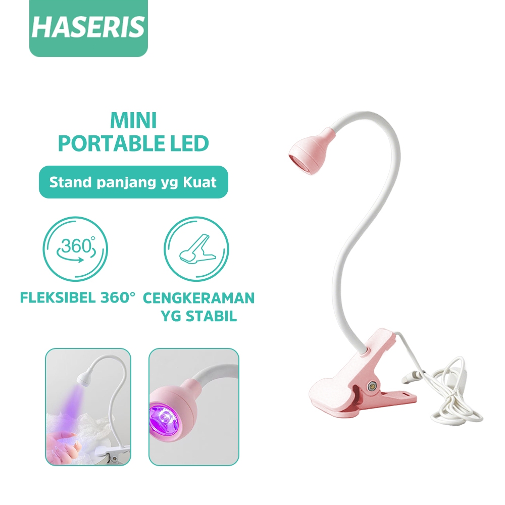 HASERIS UV Led Nail Portabel / Sinar UV Nail Art / Lampu UV Nail Art Mini / Lampu Nail Art Meja