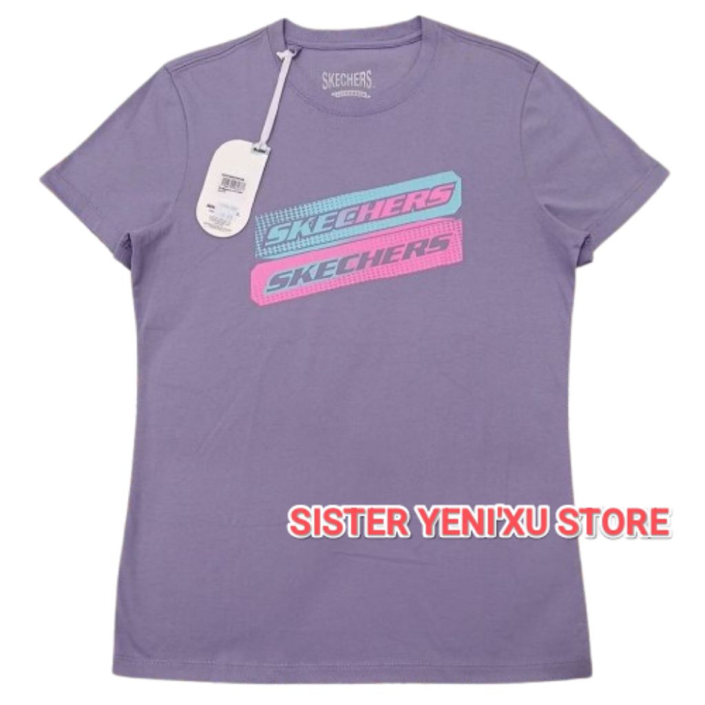 Kaos Skechers Women T-Shirt Wanita PURPLE (Size S,M,L) ORIGINAL STORE 100%