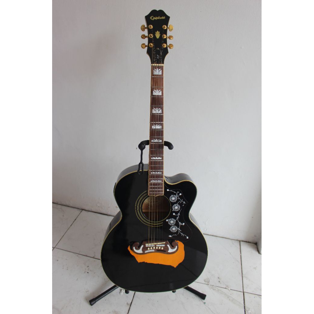 Epiphone akustik elektrik EJ200CEBK