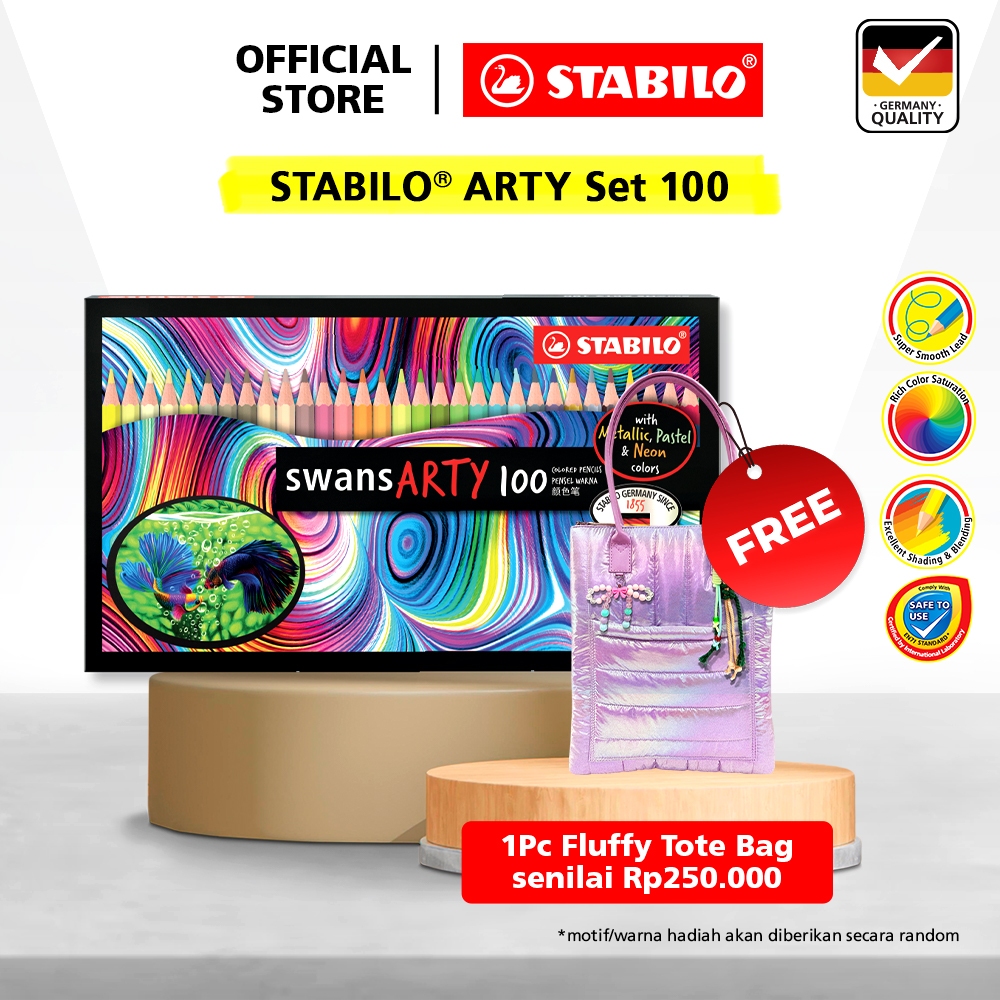 STABILO swans ARTY Color Pencil 100 / Pensil Warna Lengkap 100 Warna